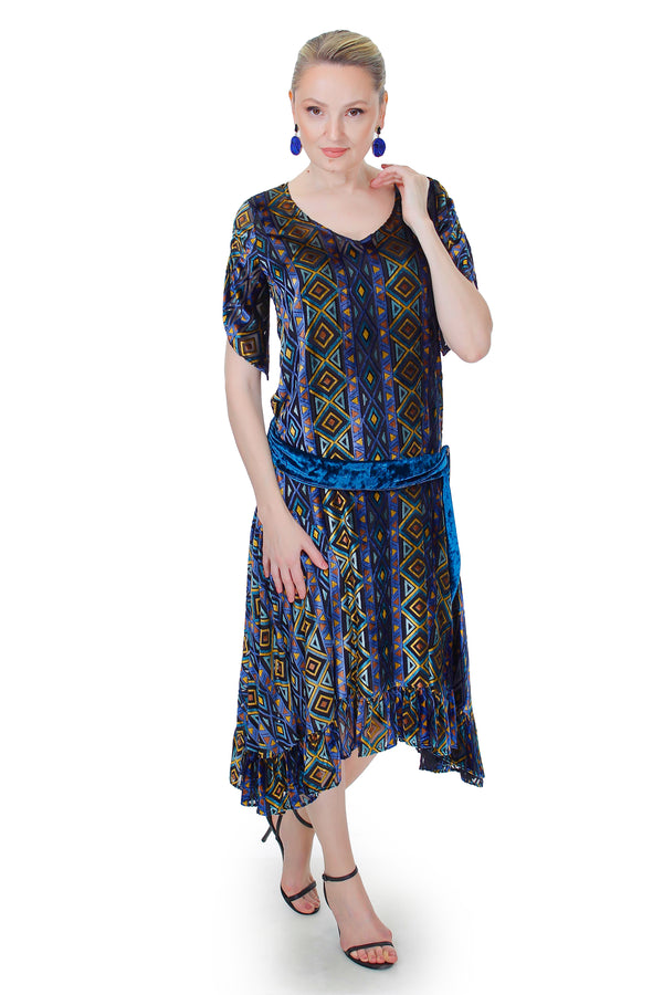 Rochie catifea/tull FR-90